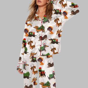 Dachshund Christmas Wiener Dog Pajama Set