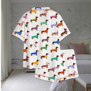 Alternative view of Dachshund Cute Dog Pajama Set