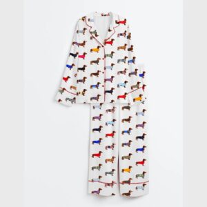 Alternative view of Dachshund Dog Satin Pajama Set
