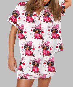 Dachshund Valentine Pajama Set