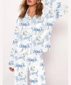 Dachshund Volleyball Cat Health Bow Art Print Pajama Set