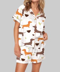 Dachshund Weenies And Tinis Pajama Set For Women