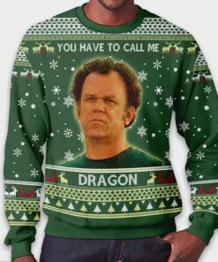 Alternative view of Dale Doback You Have To Call Me Dragon Step Brothers Ugly Christmas Sweater