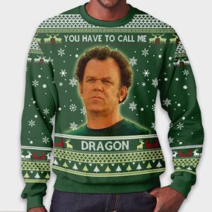 Alternative view of Dale Doback You Have To Call Me Dragon Step Brothers Ugly Christmas Sweater