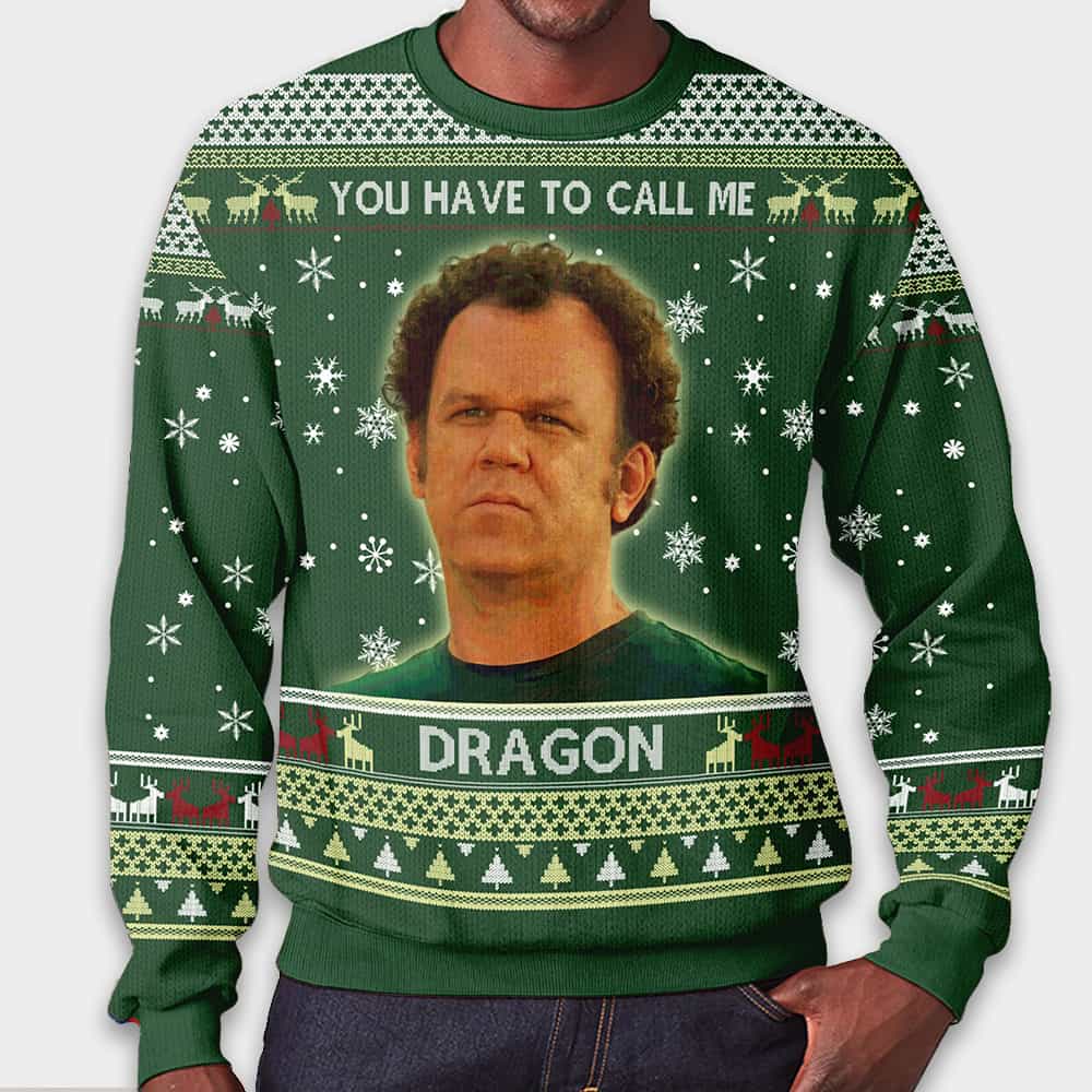 Alternative view of Dale Doback You Have To Call Me Dragon Step Brothers Ugly Christmas Sweater