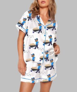 Alternative view of Dan Campbell Detroit Football Print Pajama Set