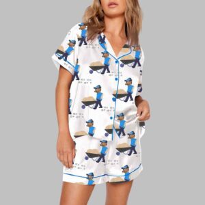 Alternative view of Dan Campbell Detroit Football Print Pajama Set