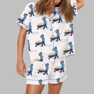 Dan Campbell Detroit Football Print Pajama Set