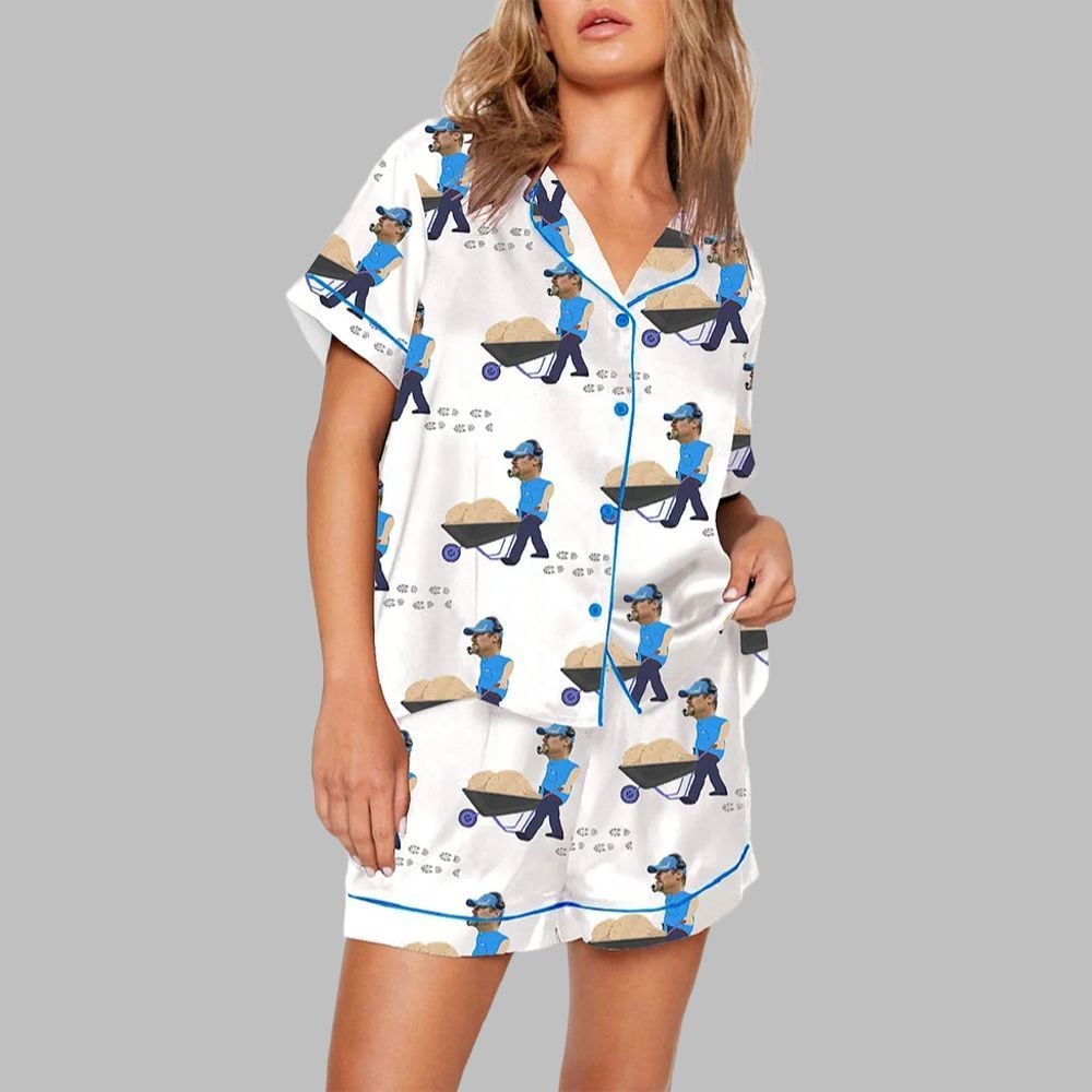 Dan Campbell Lions Football Print Pajama Set