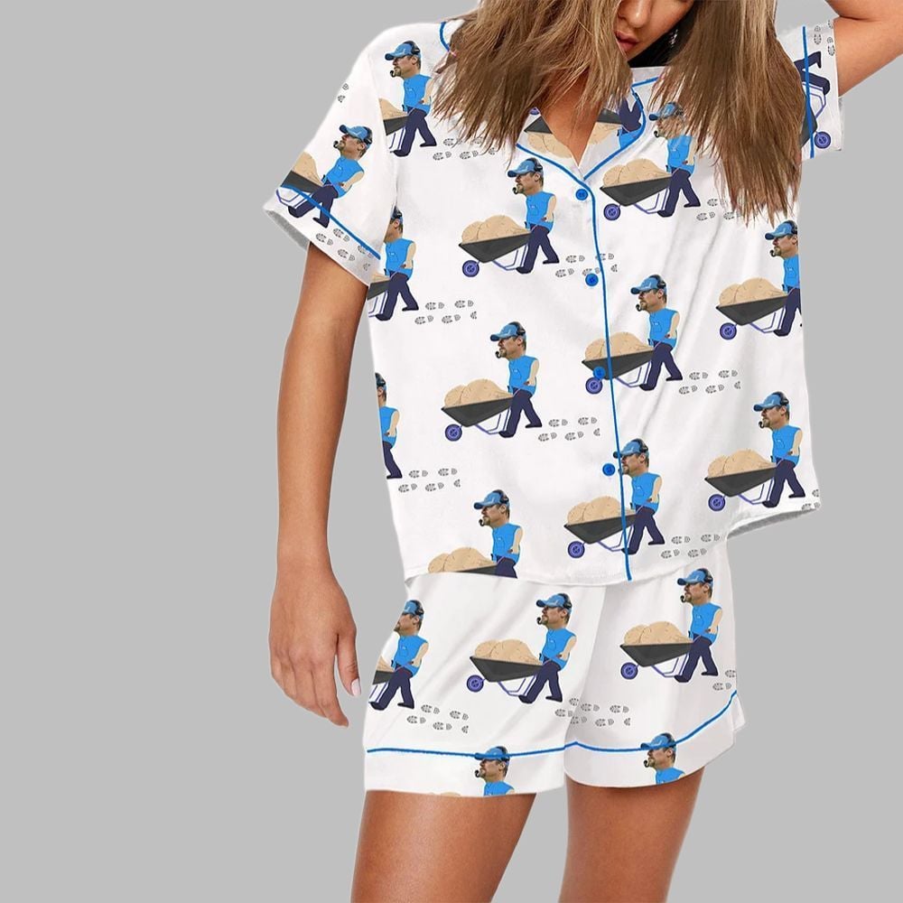 Dan Campbell Lions Football Print Pajama Set - Image 2