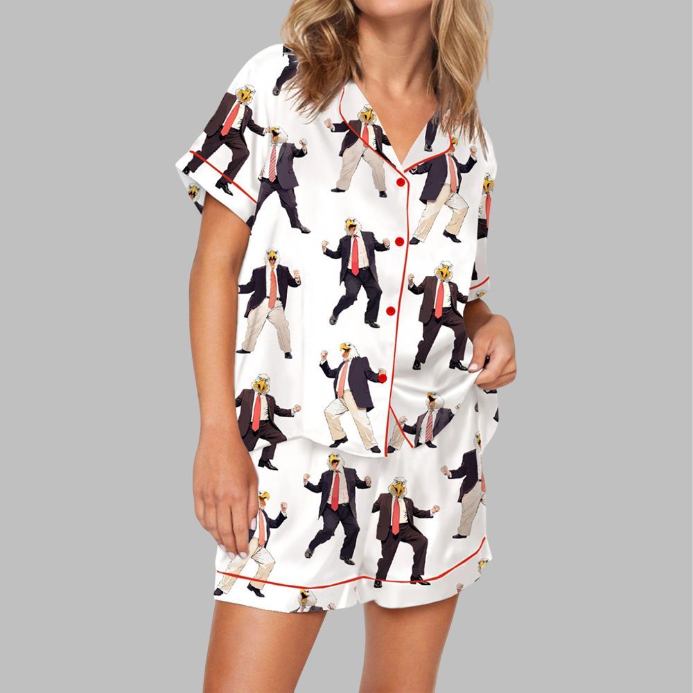 Dancing American Eagle Man Pajama Set For Women