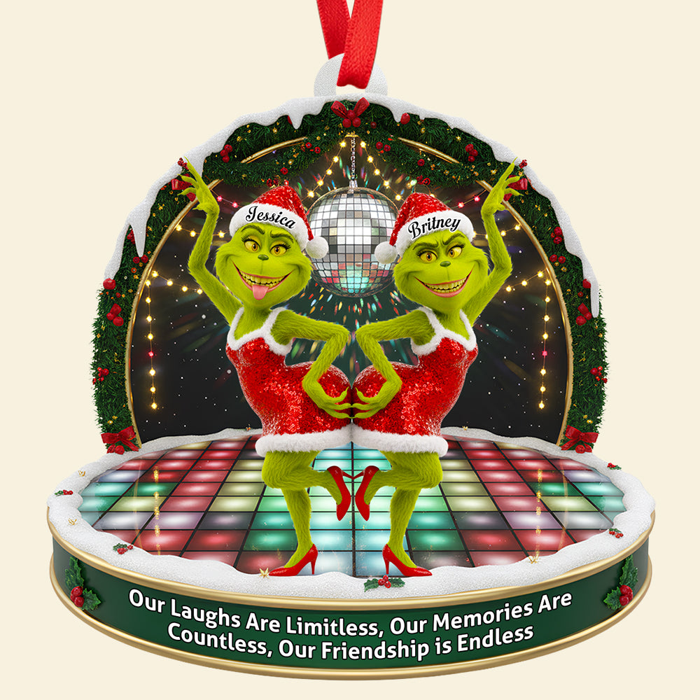 Dancing Besties Christmas Ornament - Personalized Gifts For Friends 03NADT220925 - Image 3