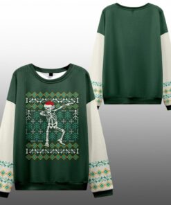 Dancing Skeleton Ugly Sweater 2025 Christmas 