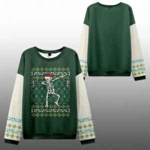 Dancing Skeleton Ugly Sweater 2025 Christmas - Grishko.com