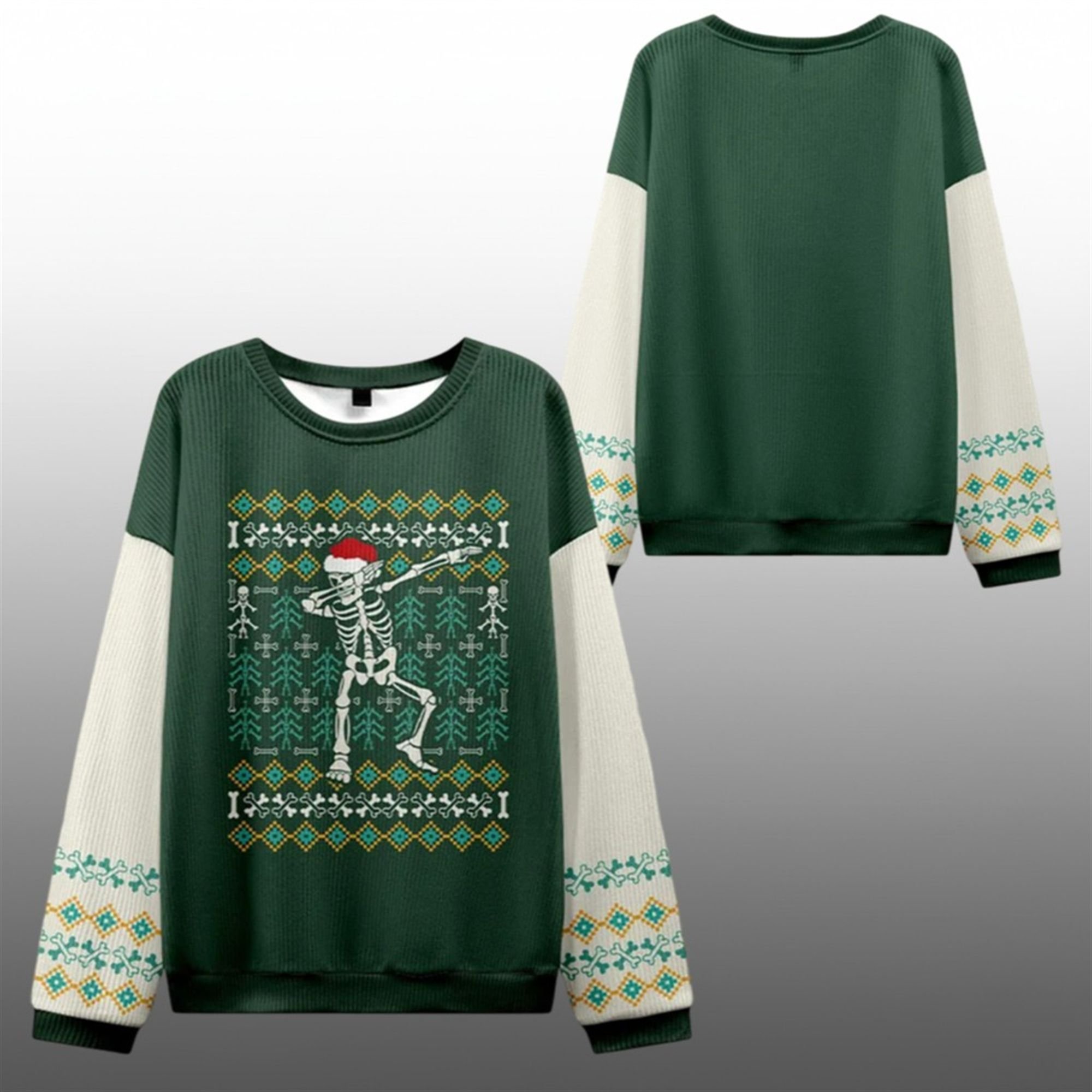 Dancing Skeleton Ugly Sweater 2025 Christmas - Grishko.com