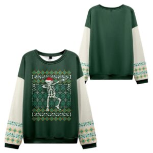 Alternative view of Dancing Skeleton Ugly Sweater 2025 Christmas - Grishko.com