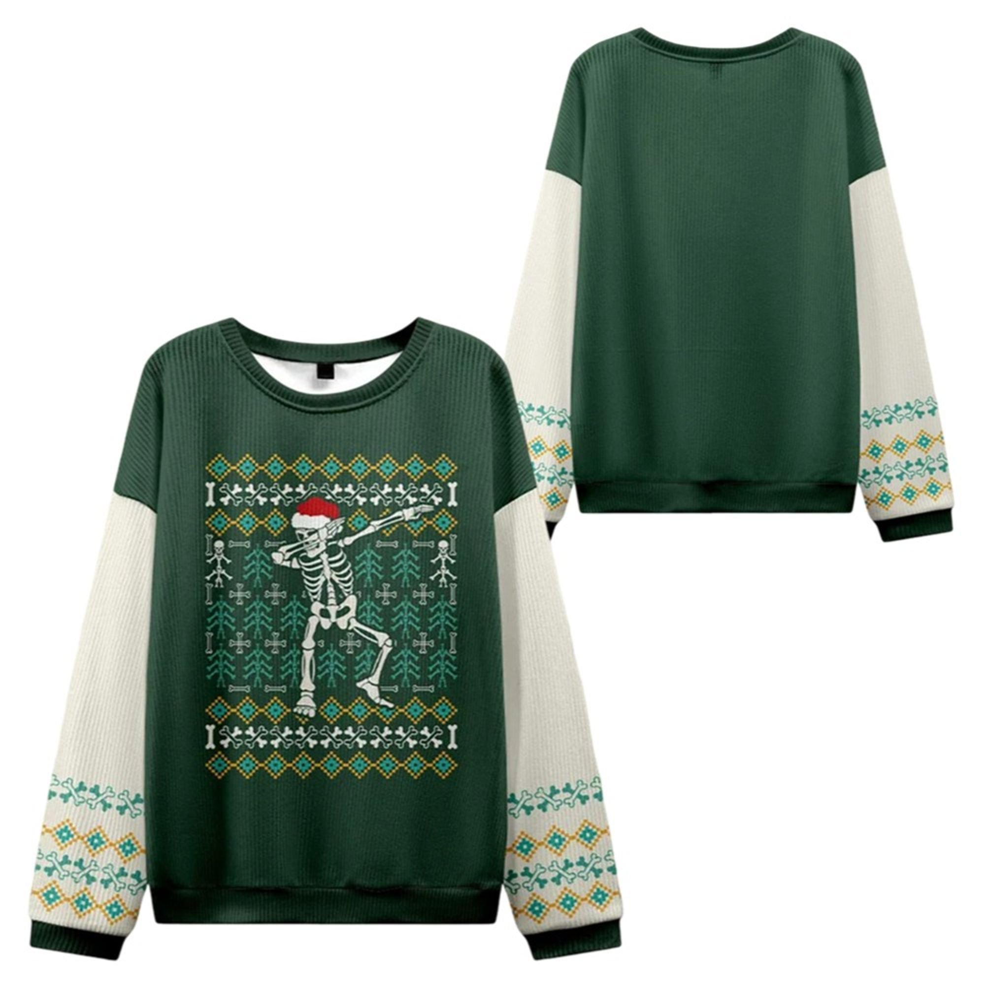 Alternative view of Dancing Skeleton Ugly Sweater 2025 Christmas - Grishko.com