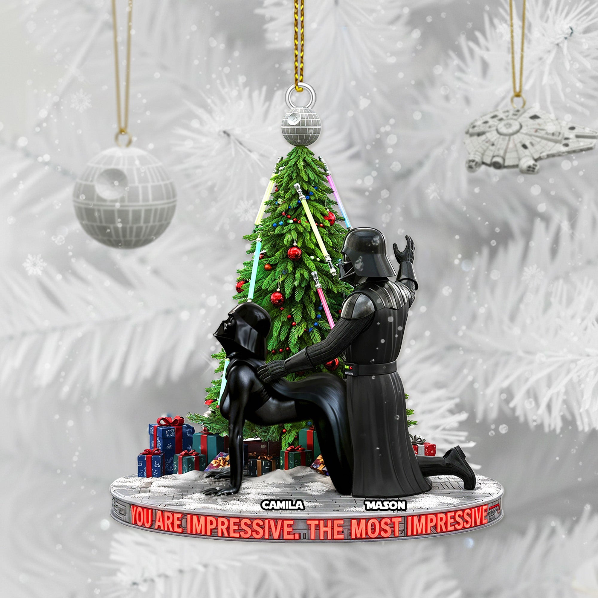 Alternative view of Dark Humor Couple Ornament, Personalized Gifts For Couple 04qhmg011025