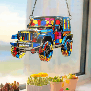 Alternative view of Dazzling Adventure Car Suncatcher - Personalized Gifts For Off-road Lovers 03TGPU080725
