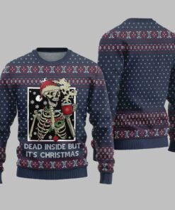 Alternative view of Dead Inside But It's Christmas Ugly Sweater 2025 Christmas 