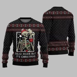 Dead Inside But It's Christmas Ugly Sweater 2025 Christmas - Grishko.com