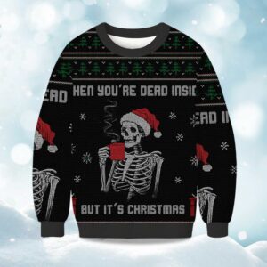 Dead Inside Festive Outside Christmas Ugly Sweater