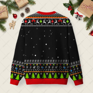 Alternative view of Dear Santa Define Good Ugly Christmas Fuzzy Fleece Sweatshirt
