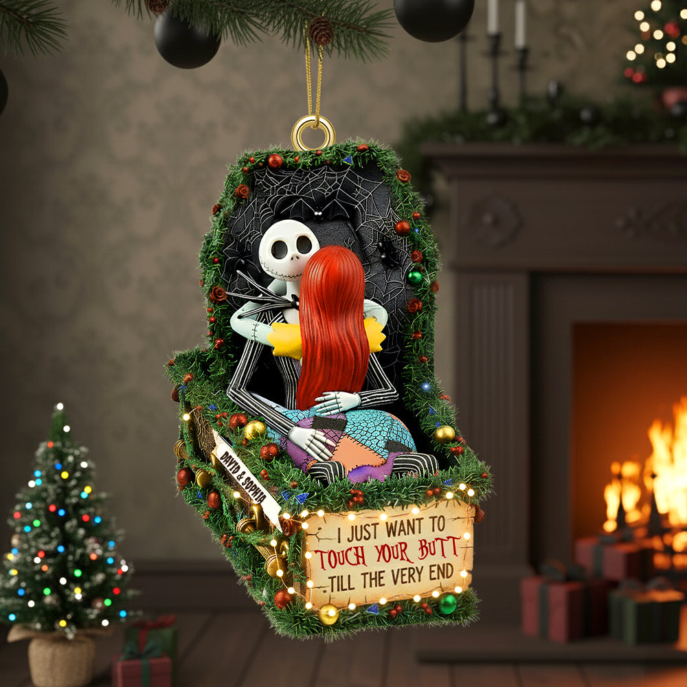 Deathly Love Christmas Ornament, Personalized Gifts For Couple 02qhtn100925