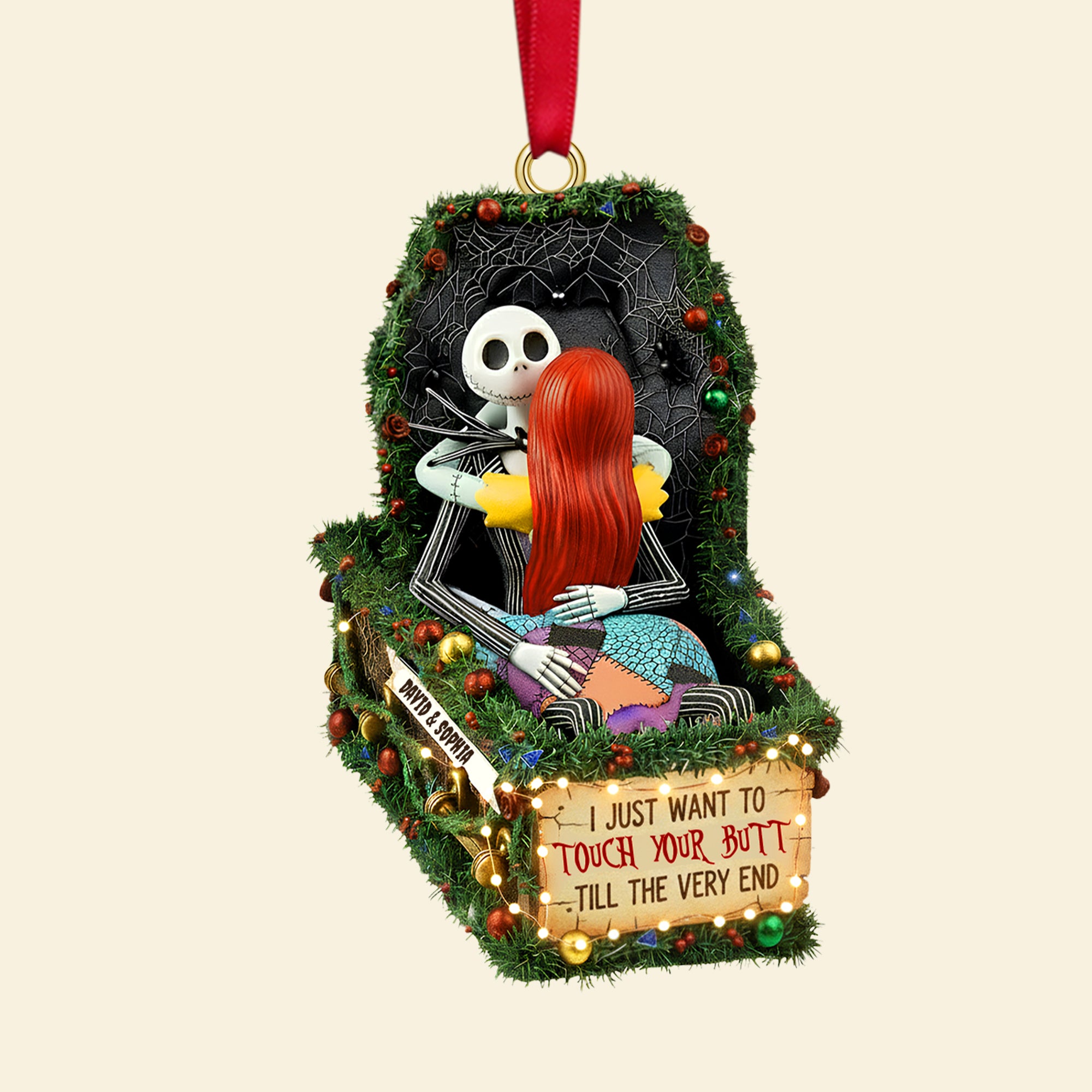 Deathly Love Christmas Ornament, Personalized Gifts For Couple 02qhtn100925 - Image 4