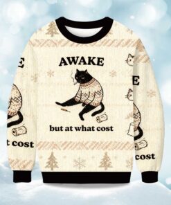 Decadent Smoking Cat Christmas Ugly Sweater