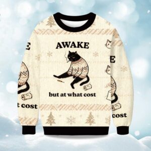 Decadent Smoking Cat Christmas Ugly Sweater