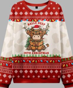 Deep In The Holiday Spirit With A Moo Christmas Ugly Sweater