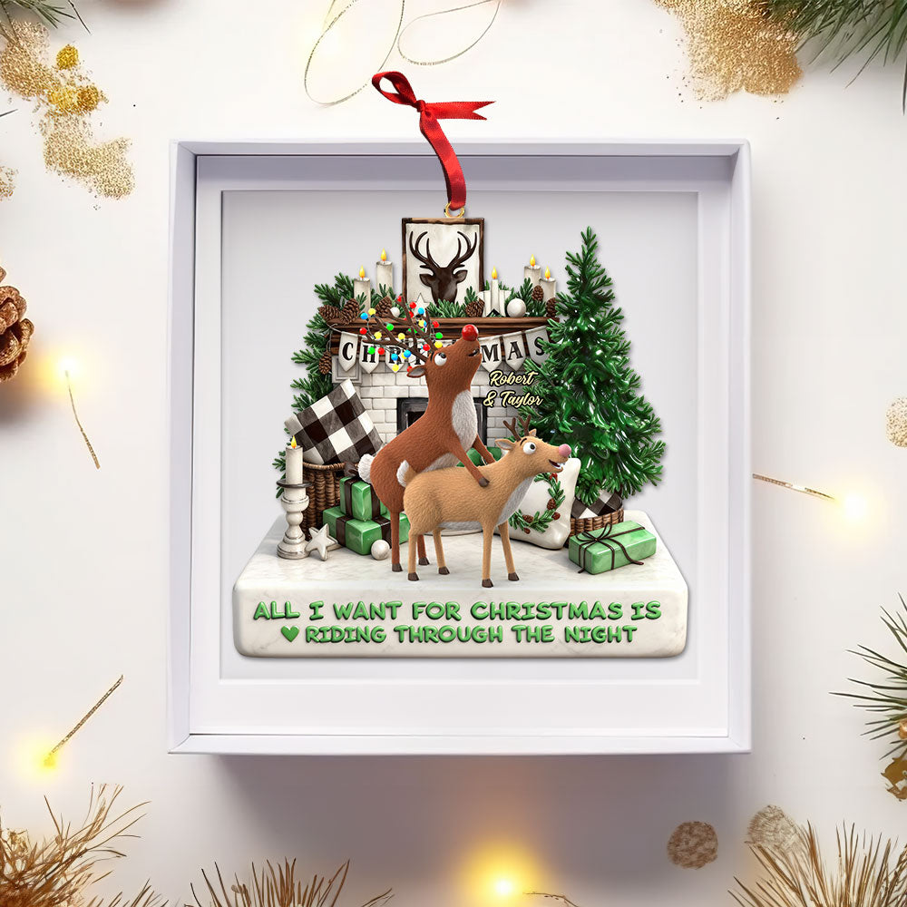 Deer Buck Couple Acrylic Ornament, Personalized Gifts For Couple 03qhti041125 - Image 3