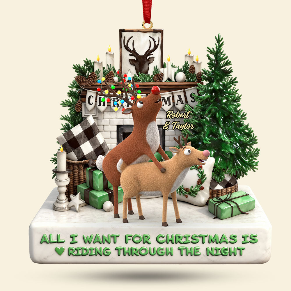 Deer Buck Couple Acrylic Ornament, Personalized Gifts For Couple 03qhti041125 - Image 4