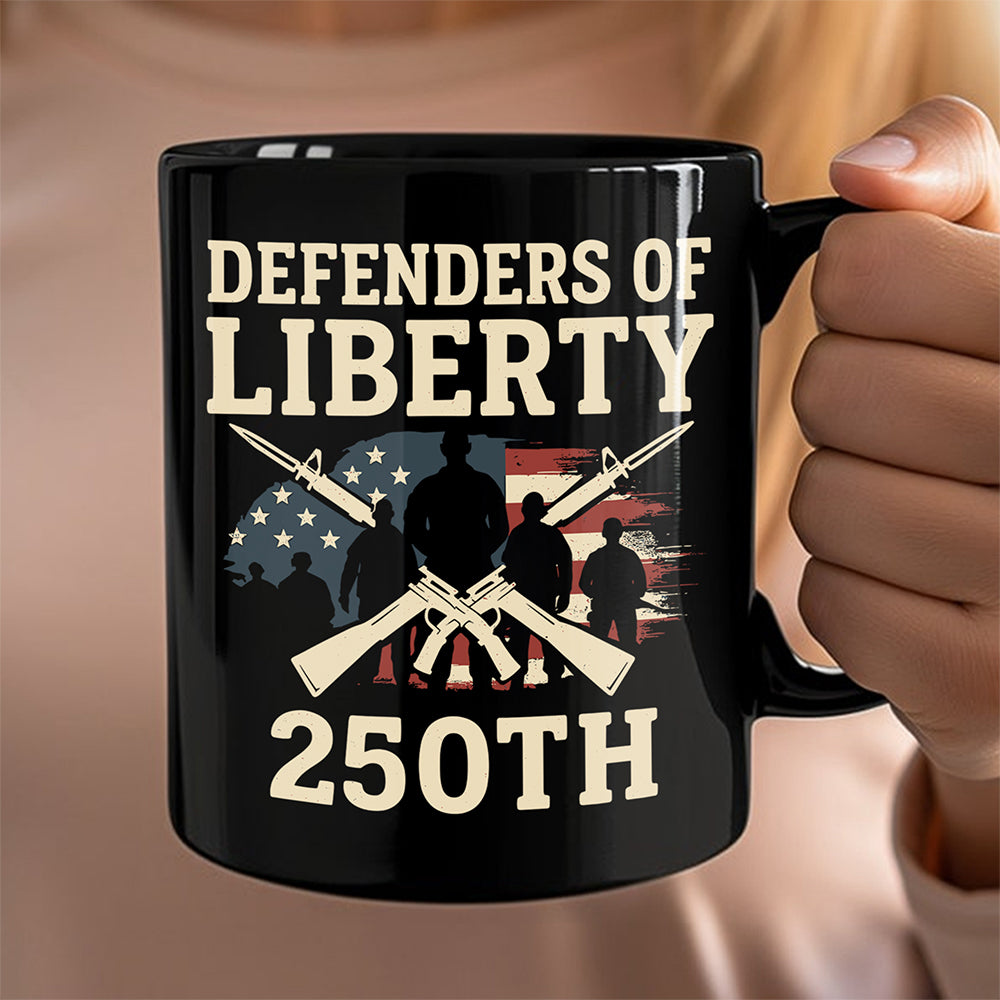 Defenders Of Liberty 250th Anniversary USA Black Mug HA75 897296 - Image 6