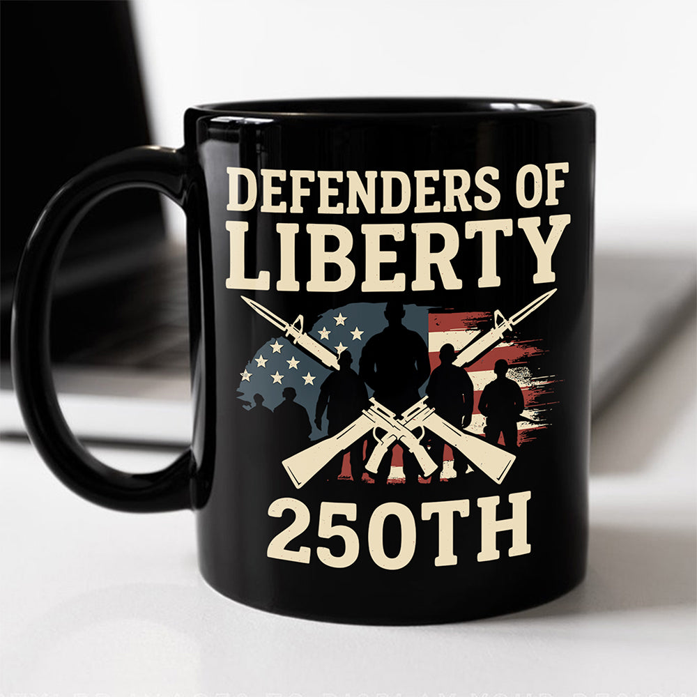Defenders Of Liberty 250th Anniversary USA Black Mug HA75 897296 - Image 5