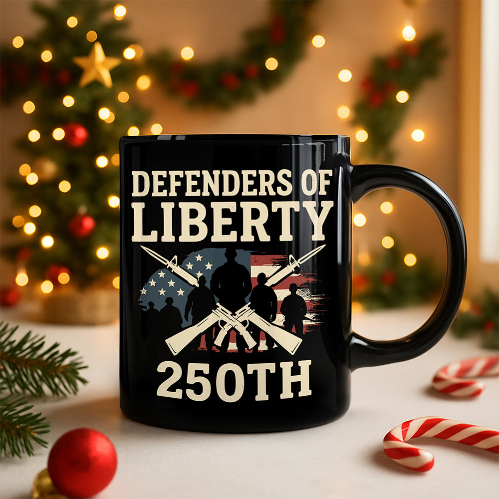 Defenders Of Liberty 250th Anniversary USA Black Mug HA75 897296 - Image 3