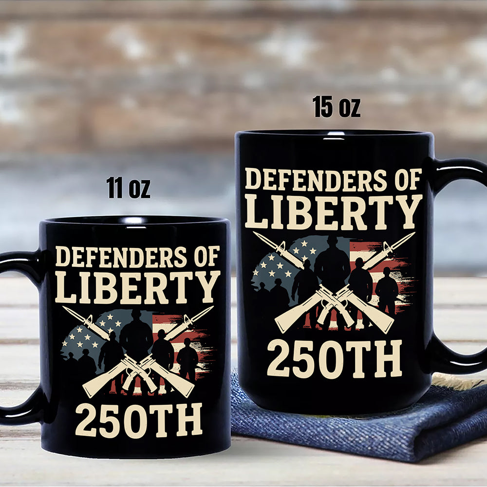 Defenders Of Liberty 250th Anniversary USA Black Mug HA75 897296 - Image 7