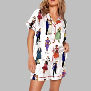 Alternative view of Demon Barber And Juliet Inspired The Musical Inspired Tour Print Pajama Set