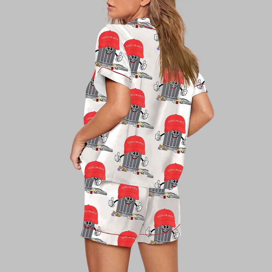 Deplorable Garbage Print Pajama Set - Image 3