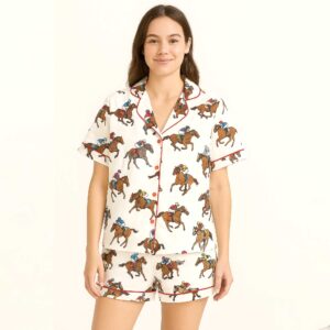 Alternative view of Derby Horse Racing Kentucky Derby 2025 Satin Pajama For Women