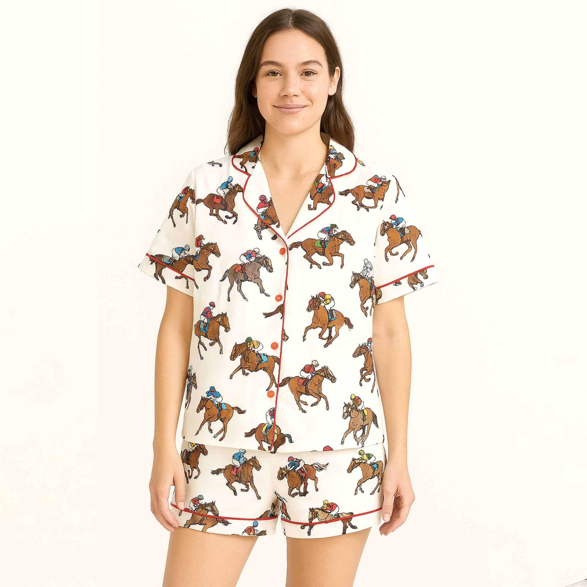 Alternative view of Derby Horse Racing Kentucky Derby 2025 Satin Pajama For Women