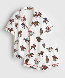 Derby Horse Racing Kentucky Derby 2025 Satin Pajama For Women