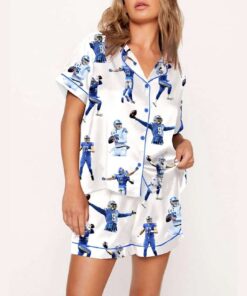 Alternative view of Detroit Football Fans Pajama Set