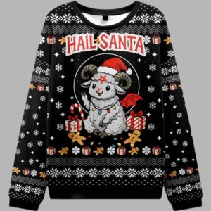 Alternative view of Devil Sheep Christmas Ugly Sweater - gullprint.com