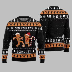 Alternative view of Did You Try Icing It Ugly Sweater 2025 Christmas - Grishko.com