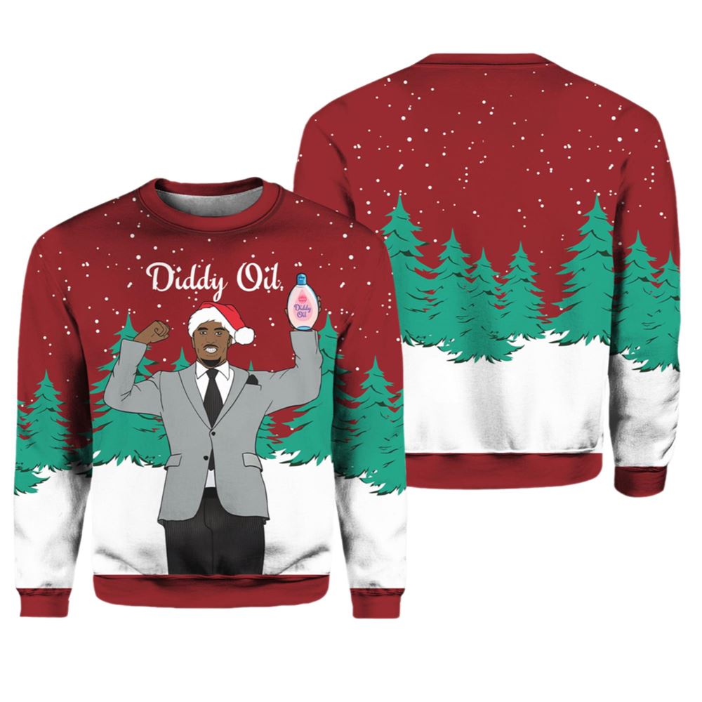 Diddy Oil Ugly Christmas Sweater - Grishko.com