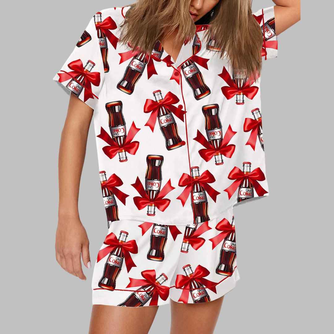 Diet Coke Coquette Bow Pajama Set