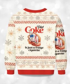 Alternative view of Diet Coke Is Just A Fridge Cigarette Christmas Ugly Sweater