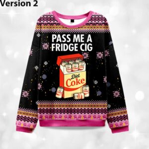 Alternative view of Diet Coke Pass Me A Fridge Cigarette Ugly Christmas Sweater